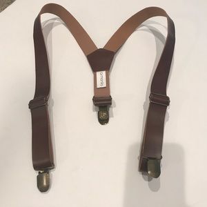 Boys Leather Suspenders